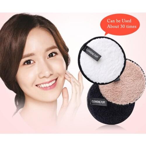 1PCS Reusable Microfiber Makeup Remover Pads Washable Cotton Pads Make Up Cleansing Puff Women Beauty Cosmetic Tools