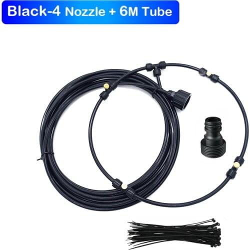 Garden Spray Portable Misting Fan Ring 4/5/6 Spray Nozzles Water Mist Fog Sprayer for Outdoor Cooling System