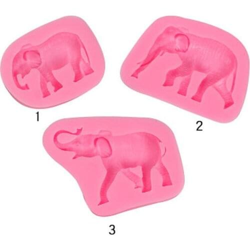 Elephant Silicone Mold Bird Rose Flower Cupcake Topper Fondant Molds DIY Cake Decorating Tools Candy Chocolate Gumpaste Mould
