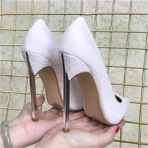 Spring serpentine stiletto high heel shallow mouth pointed bridal wedding shoes banquet dress small size all-match womens shoes
