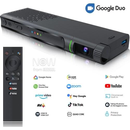 DHL 1pc Online Meeting Android 10 TV Box 1080P HD Camera Microphone S905X4 16GB Smart Media Player For Television Mecool KA2 NOW