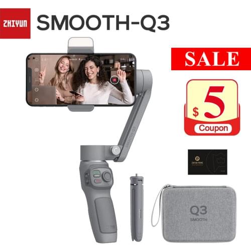 Zhiyun Smooth Q3 3-Axis Smartphone Gimbal Stabilizer with Light Auto Inception Object Tracking for iPhone 12 11 PRO MAX Android