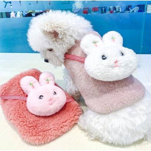 Winter Pet Outfit Garment Cute Rabbit Dog Clothes Coat Vest Puppy Costumes Yorkshire Pomeranian Poodle Bichon Dachshund Clothing