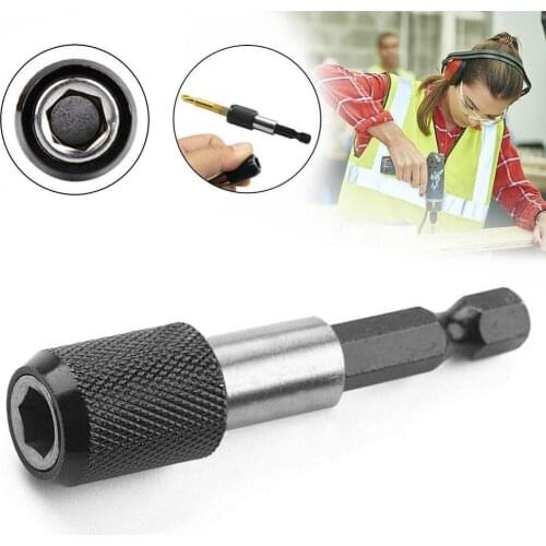 1/4" Hex Rod Shank Long Handle Screwdriver Tip Holder 60/10/150mm Magnetic Electric Screwdriver Drill Extension Rod Tool