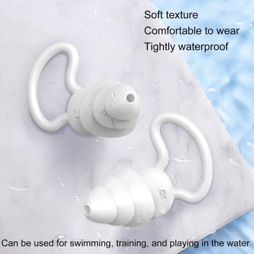 1 Pair Swimming Earplugs Anti-noise Sleep Earplugs Soft Silicone Bathing Snorkeling Surfing Waterproof Anti-noise Swim Ear Plugs