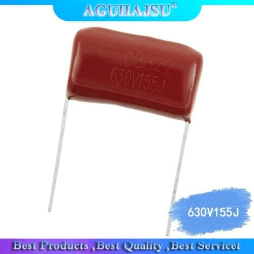 10PCS 630V155J 1.5UF Pitch 20mm 630V 155 155J 1500nf CBB Polypropylene film capacitor
