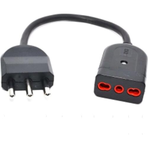 16A Italy Power Cable, Italian ITM Male to ITF Female Extension Power Cord 0.3m 0.6M 1M 2M H05VV-F3G1.5MM