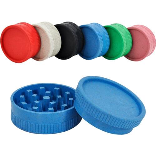 2-layer Weed Grinder 56MM/2.2inch Plastic Degradable Herb Tobacco Grass Grinder for Smoking Herbal Crusher Smoking Accessories