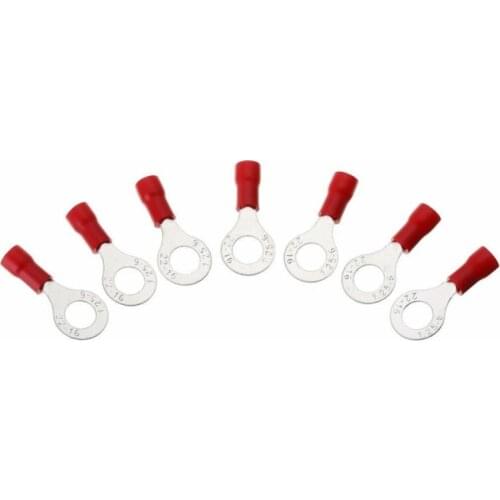 25 pcs/bag RV1.25-6 Red Ring Insulated Wire Connector Electrical Crimp Terminal Cable Wire Connector