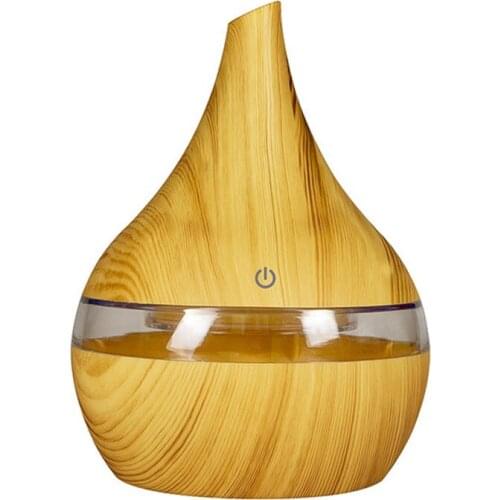 300ml USB Electric Aroma Air Diffuser Wood Ultrasonic Air Humidifier Essential Oil Aromatherapy Cool Mist Maker For Home Wood Co