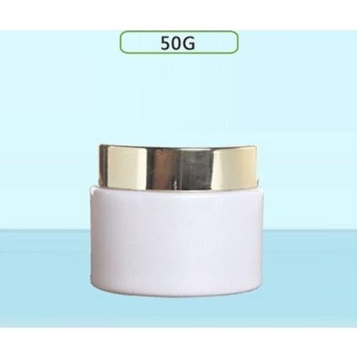 50G blue/frosted/white/green glass jar/bottle shiny gold lid for essence/eye cream/day cream/moisturizer/gel cosmetic packing
