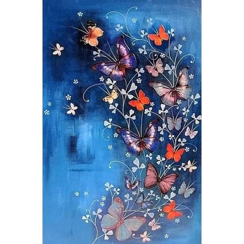 5D DIY Diamond Painting Butterfly Full Square/Round Rhinestone Kit Embroidery Animal Cross Stitch Mosaic Home Decoration Gift