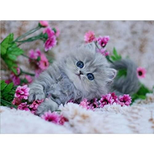 DIY 5D Diamond Mosaic Cartoon Cats Handmade Diamond Painting Cross Stitch Kits Diamond Embroidery Patterns Rhinestones Arts H6