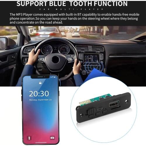 Bluetooth V5.0 Car Mp3 Player Module 2*3W Amplifier Mp3 Decoder Board Audio Module Fm Aux Radio for Speaker