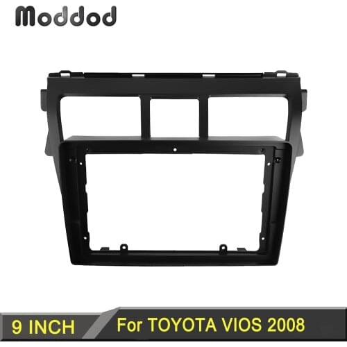 9 inch Car Radio Fascias Fit for Toyota Vios Yaris Sedan Belta Dash Refitting Installation Android player Kit Stereo Panel