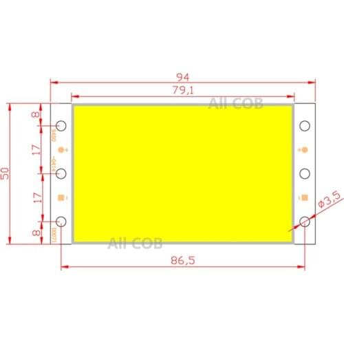 10pcs 12V cob led auto light source 94m 50mm 16w 1600lm cob chip bulbs warm cold nature white blue led cob panel for diy lamp