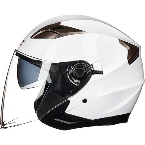 White Motorcycle Helmet Motorbike Motocross Open Face Moto Helmet Crash Helmet Scooter Riding Biker Helmets Casco