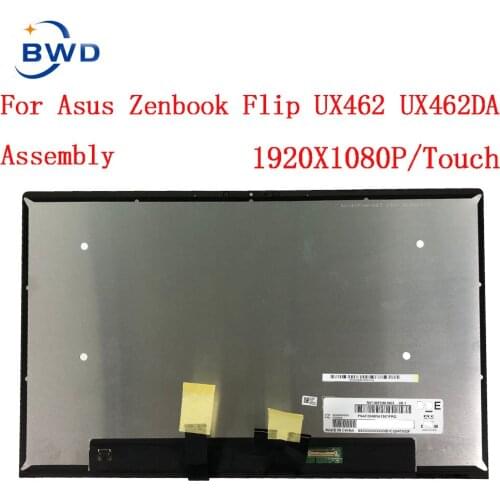 Free Shipping ORIGINAL14inch ST140SN059BKF For Asus ZenBook Flip 14 UX462 ux462f UX462DA Laptop LCD Panel Touch Screen Assembly
