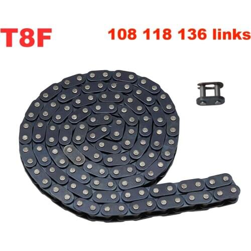 T8F Chain 108 118 136 links For 2 Stroke 47cc 49cc Chinese Mini Dirt ATV Quad 4 Wheeler Pocket Bike Minimoto With Spare Master L