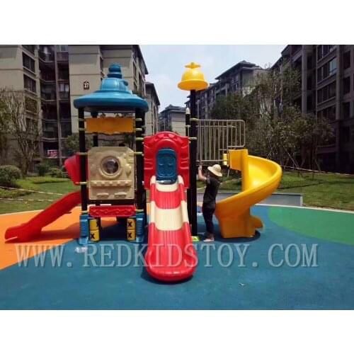Exported to Thailand TUV Approved Children Playground Slide HZ-6098b 23 Years' Manufacturing Experiences