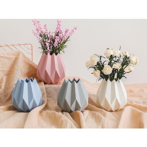 EUROPE DIAMOND PORCELAIN VASE MODERN FASHION CERAMIC FLOWER VASE ROOM STUDY HALLWAY HOME DESKTOP TABLE DECORATION WEDDING J