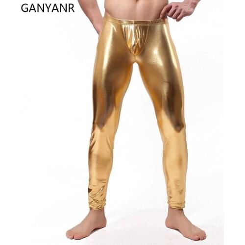 GANYANR Gym Running Tights Men Compression Pants Sportswear Leggings Fitness Sport Sexy Basketball Yoga Workout Track Training