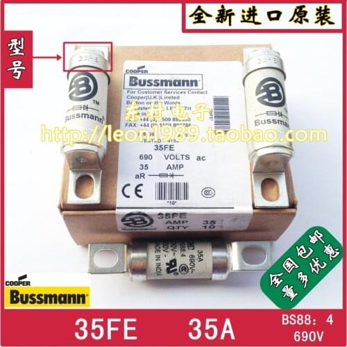US imports BUSSMANN fuse BS88: 4 fuses 35FE 35A 690V 700V 500V
