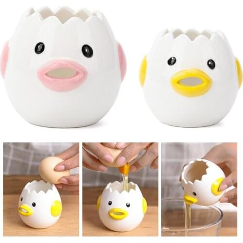 Ceramic Egg White Separator Creative Cartoon Egg Yolk Filter Divider Kitchen Tool