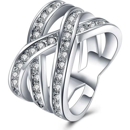 Classic Geometric Ring Silver plated color Rings For Women Jewelry jewellery Anel Anillos Aneis Bague Anelli LOVE GIFT