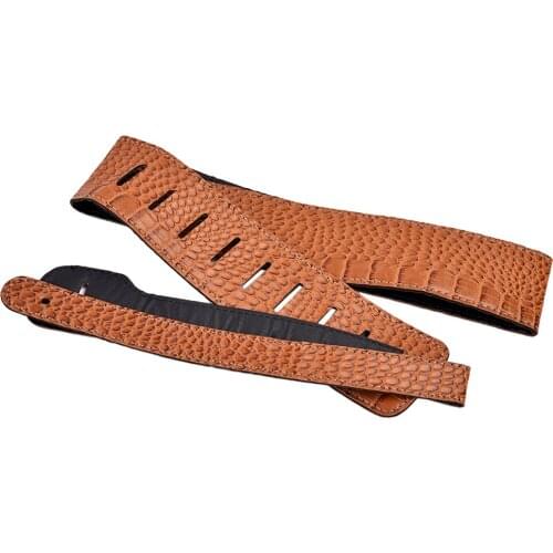 Brown Adjustable Electric Bass Guitar Bass Strap Belt for String Instrument