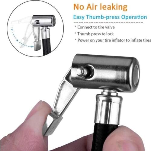 40cm/100cm Inflatable Extension Tube Air Chuck Inflator Pump Valve Clip Clamp 23GC