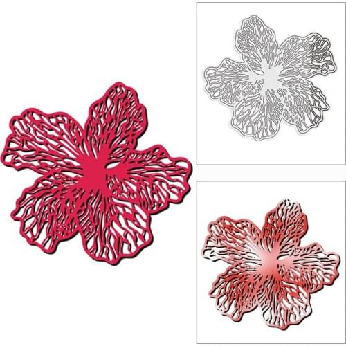 New 2021 Textured Flower Blossoms Metal Cutting Dies for DIY Scrapbooking and Card Making Decorative Embossing Craft No Stamps
