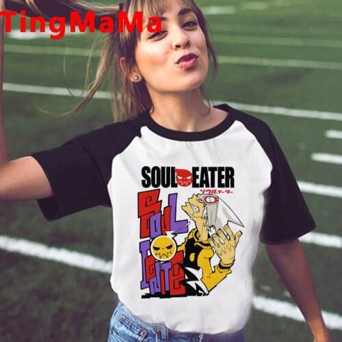 New Japanese Anime Soul Eater T Shirt Men Kawaii Summer Tops Cartoon T-shirt Funny Unisex Graphic Tees Harajuku Tshirt Male