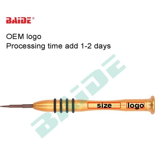 OEM LOGO Metal Key 0.6Y 0.8 Pentalobe 1.5 Phillips T2 T3 T4 T5 T6 Flathead Screwdriver For iPhone8 Electronics 500pcs
