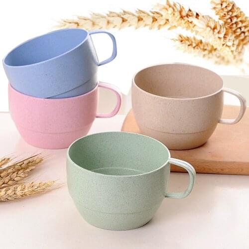Office Coffee Cup Eco-friendly Mouthwash Cups Wheat Straw kitchen Accessories Milk Tea Cup tumbler the right cup copo com canudo