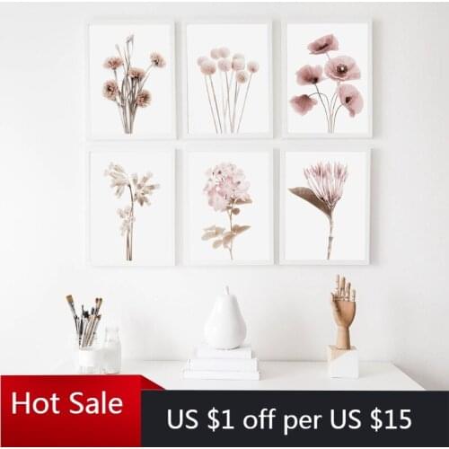 Botanical Flowers Posters and Prints Gallery Wall Art Canvas Painting Plant Wall Decor Pictures for Posters Aesthetic Room Decor