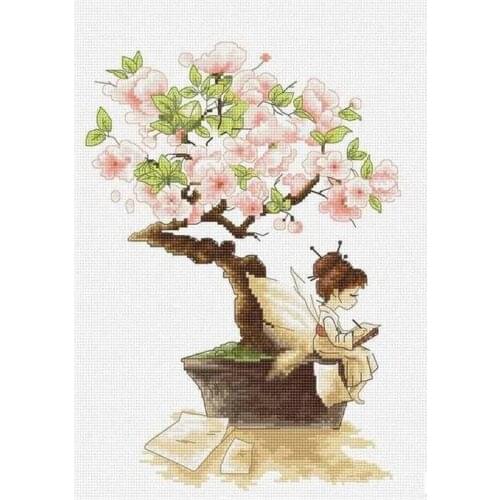Top Quality Counted Lovely Cute Cross Stitch Kit Sakura Japanese Flower luca-s luca