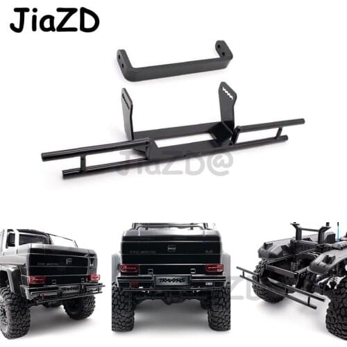 JiaZD 1 Set CNC Alloy Rear Bumper with Frame Bracket Upgrades Parts Accessories for RC Crawler Car Traxxas 6x6 TRX6 TRX4 Y05