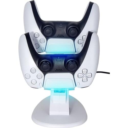 LED Indicator Controller Charger For Sony PS5 Controller Dual USB 5V Fast Charging Stand Station Dock Type-C Charger Dock 2021