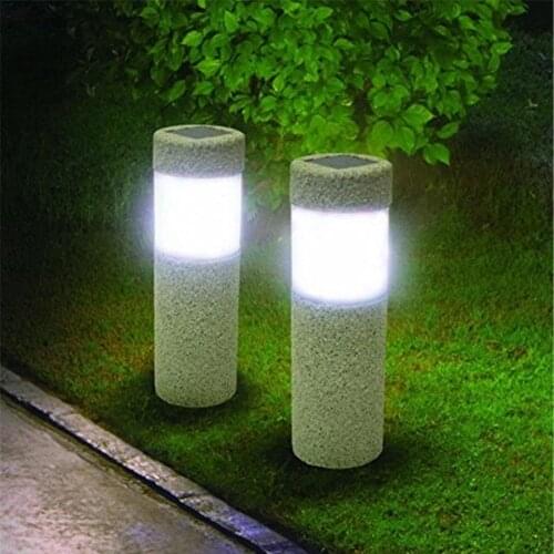 2PCS Sand-Blasting Solar Pathway Lawn Light Driveway Solar Landscape Spike Light Outdoor Garden Solar Bollard Light