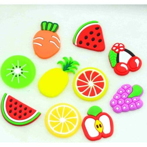 20PCS MIxed Soft Rubber Flat back Fruits Cabochons |Home kitchen Decorating|Cake Toppers|Baby Shower Crafting Supplies