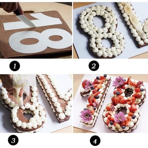 9pcs Numbers Form Can Choose Cake Stamp Acryl Cutter Wedding Birthday Party Decorations Digital Stamper Cutter Diy Mold Gift