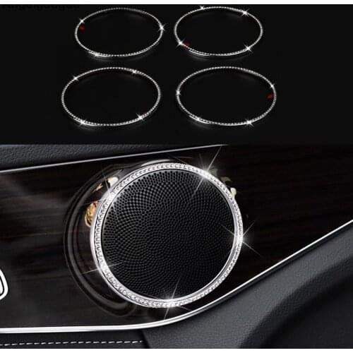 Car Audio Speaker Car Door Loudspeaker Trim Ring Cover For Mercedes Benz C W205 E W213 GLC X253 Class