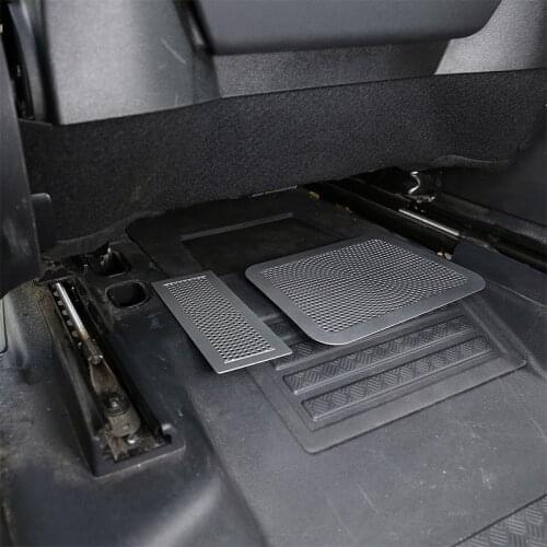For Land Rover Defender 110 2020-22 Stainless Steel Car Seat Under The Air Outlet Dust Protection Cover Sticker Car Accessories