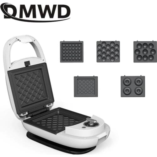 DMWD Non-stick Sandwich maker Electric Waffle Maker Multifunctional Eggette Doughnut takoyaki Grill Pan lollipop cake ovenware