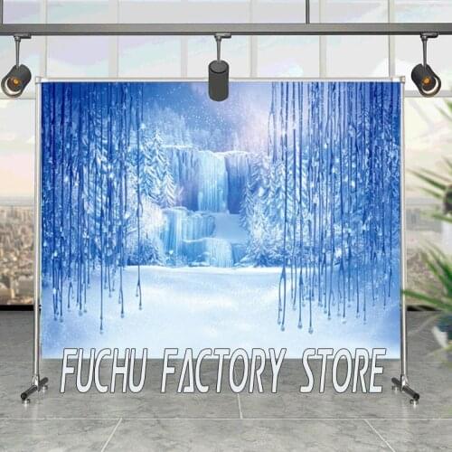 Fantastic Ice World Studio Photography Backgrounds Cloth Girl Birthday Party Decoration 3d Children Photo Digital Backdrop