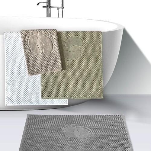 Cotton Towel-Shaped Ant-slip Hotel Spa Beauty Bath Mat for Floor Entrance Doormat Toilet Bathtub Absorbent Floor Mats 50x80cm
