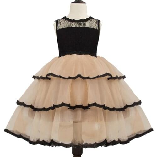 Kids Girls Party Lace Evening Dress Kids Dresses for Girls Children Wedding Party Flower Dress Baby Girl Clothes for 2-6Yrs Baby