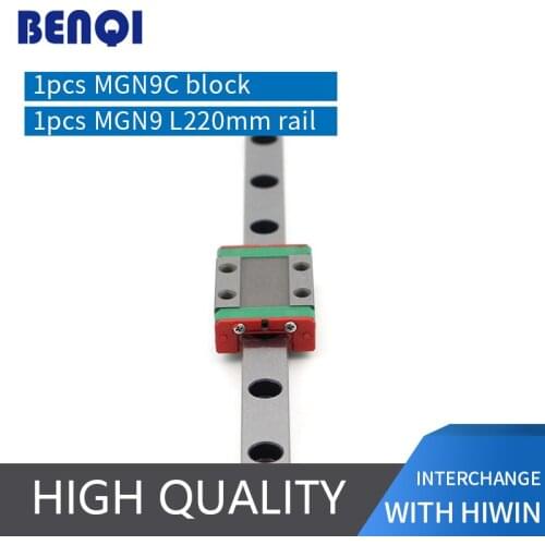 Linear rail guide price 9mm linear guide MGN9 L220mm+ MGN9C carriage for Computer Numerical Control machina