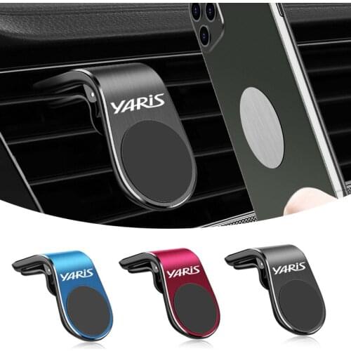 Metal Magnetic Car Phone Holder for Toyota yaris Air Vent Clip Mount Magnet Mobile Stand GPS Display car Styling Accessories